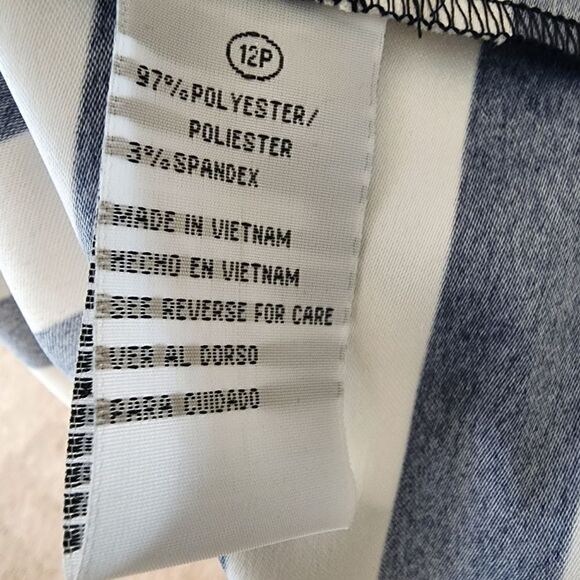 Shelby And Palmer Sleeveless Nautical Inspired V Neck Dress Size 12 Petite - Picture 10 of 10